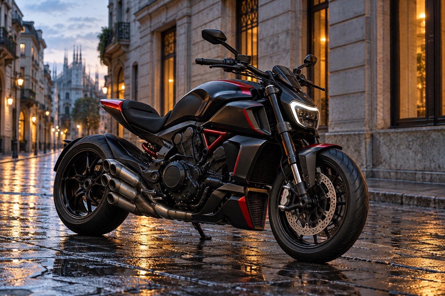 Visualización conceptual de ILYON inspirada en la Ducati Diavel V4